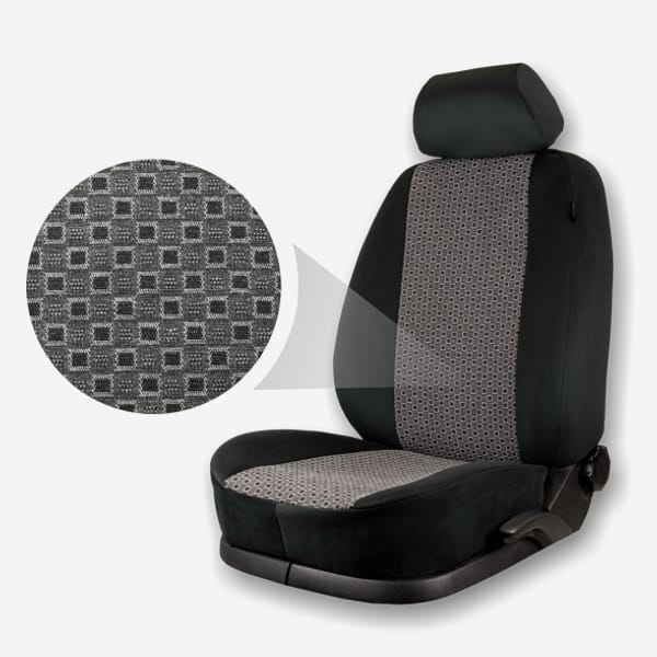 Schwarz Effekt 3D Sitzbezüge für CHEVROLET CAPTIVA Autositzbezug Komplett